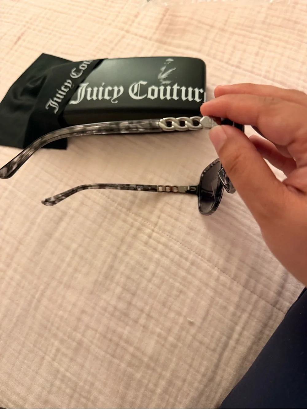 Juicy Couture Purple Tortoiseshell Oval Sunglasses
